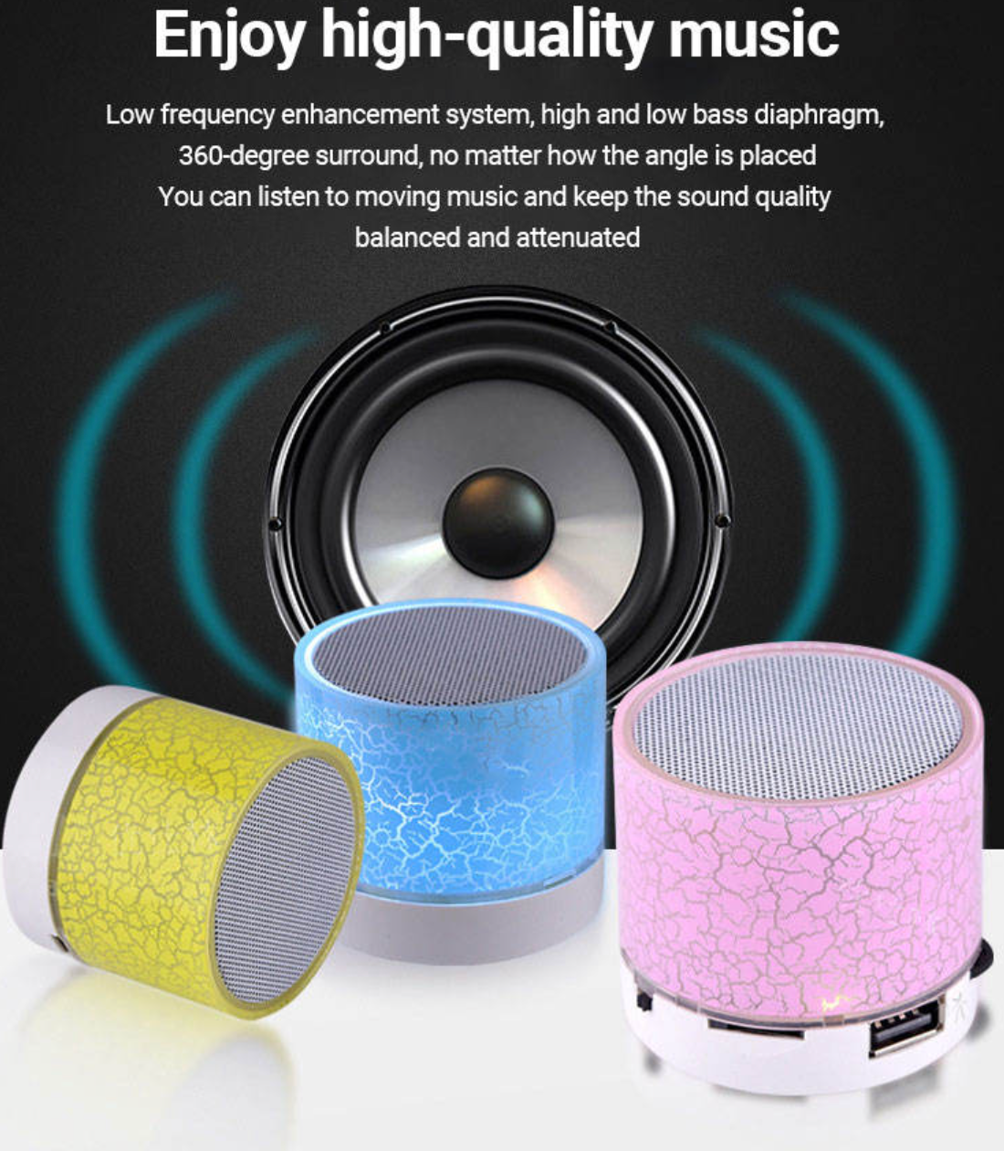 Portable Bluetooth Boombox Speaker